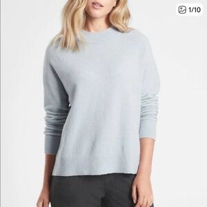 Athleta Hawthorn Merino Wool Blend Sweater in Ice Blue, Size Medium